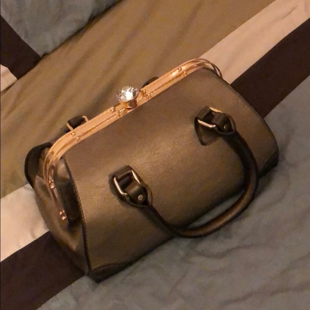 Bronze purse and crossbody set